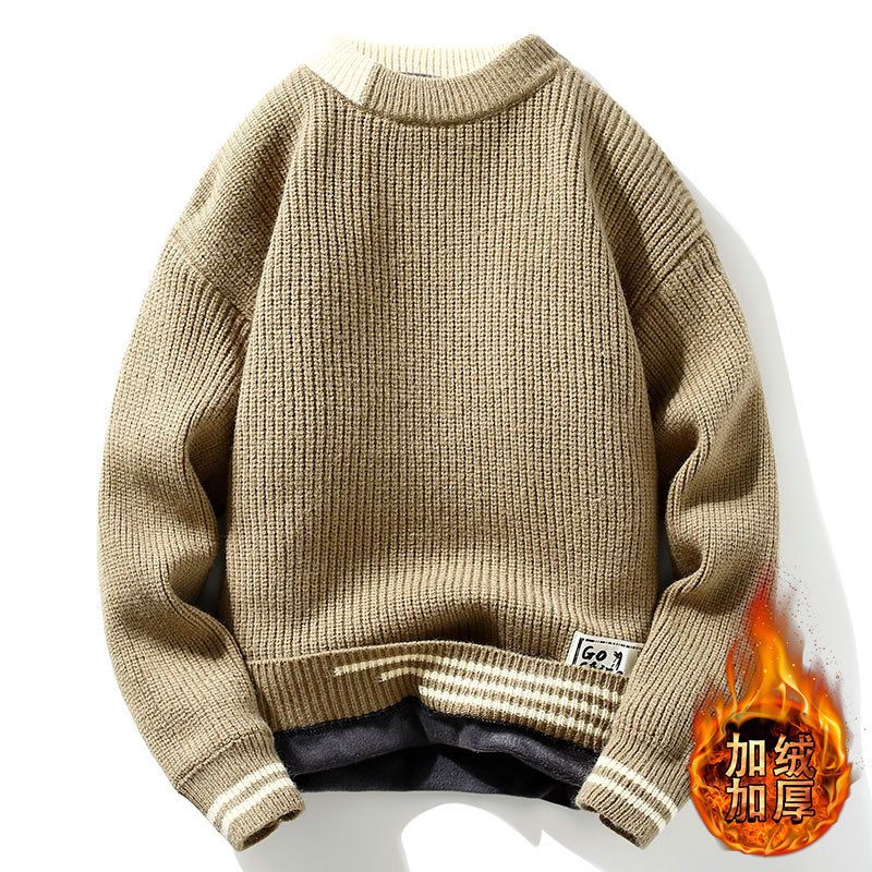 Herre Sweater 2023 Trend Casual Løs Rund Hals Strikning