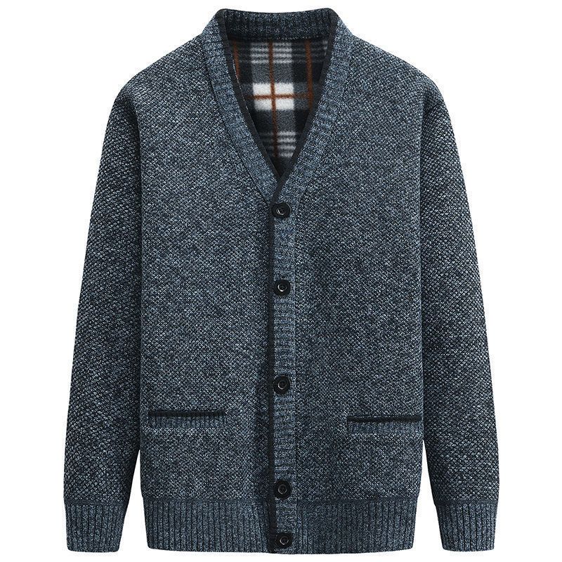 Herre Sweater Cardigan Tyk Strik Overtøj Modejakke Varm Trend