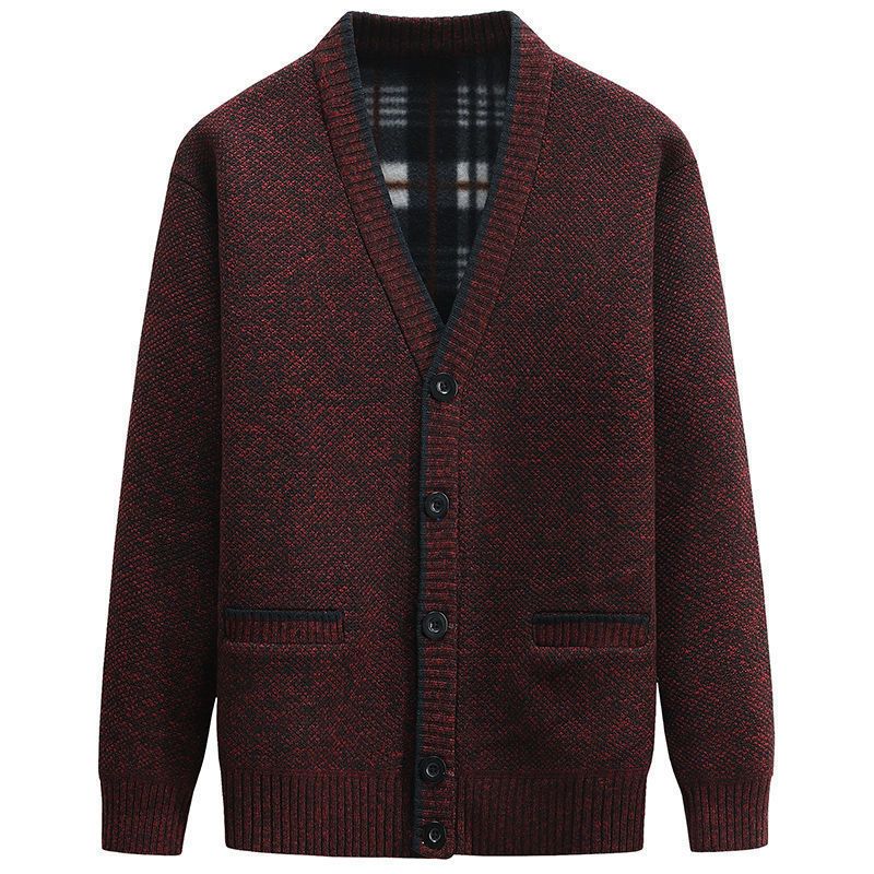 Herre Sweater Cardigan Tyk Strik Overtøj Modejakke Varm Trend