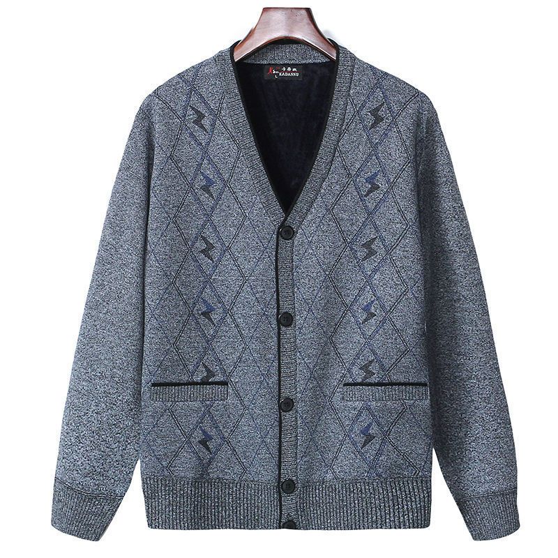 Herre Sweater Cardigan Tyk Strik Overtøj Modejakke Varm Trend