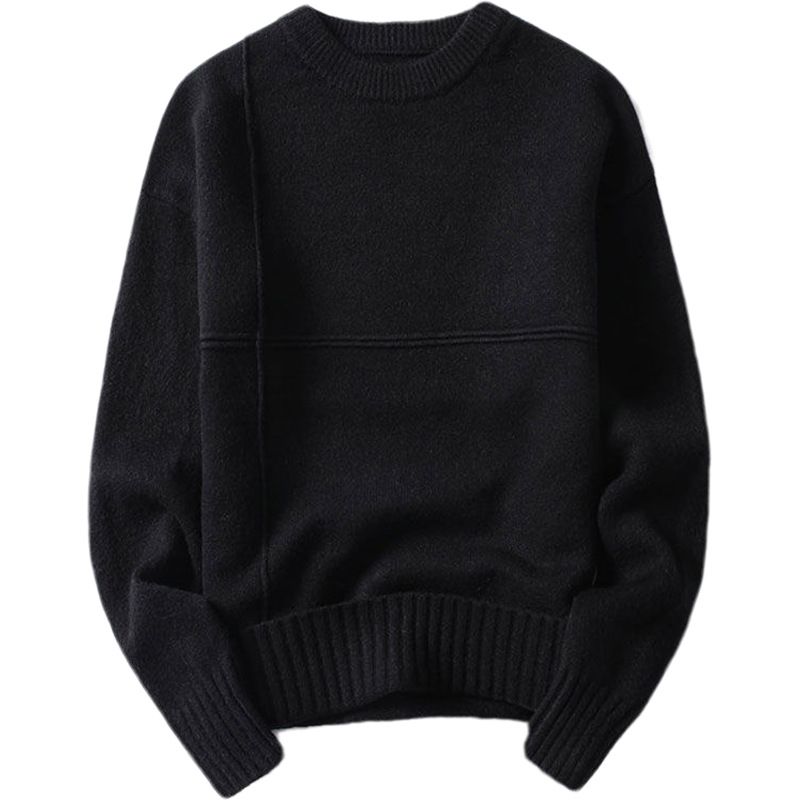 Herre Sweater Med Rund Hals Strik Warm Casual