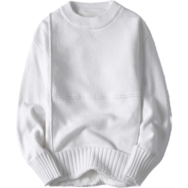 Herre Sweater Med Rund Hals Strik Warm Casual