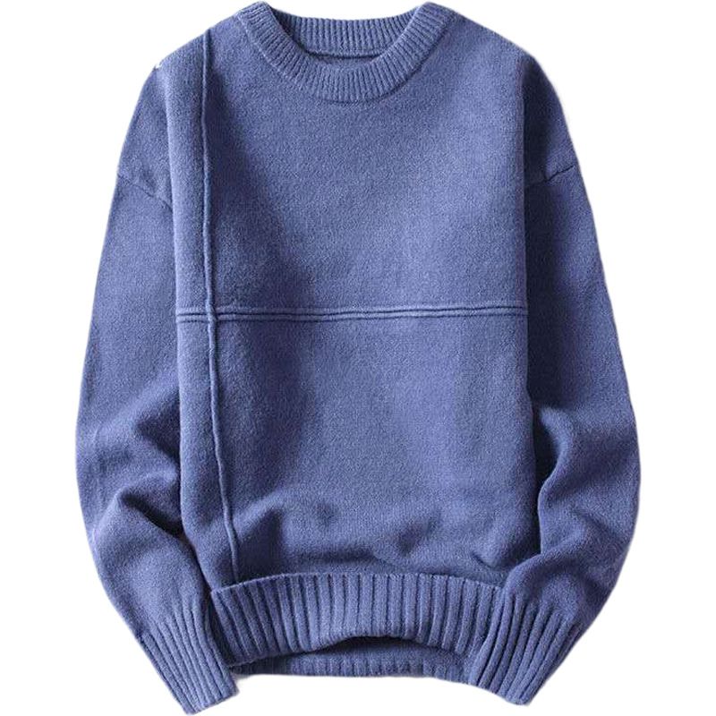 Herre Sweater Med Rund Hals Strik Warm Casual