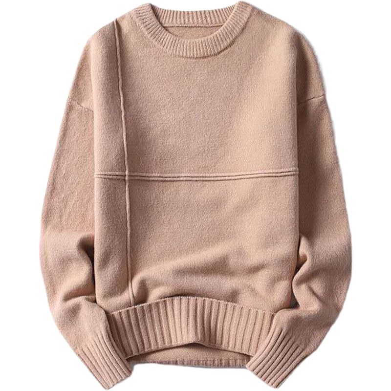 Herre Sweater Med Rund Hals Strik Warm Casual