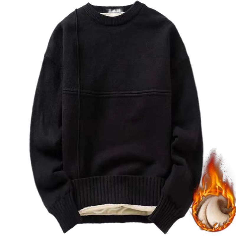 Herre Sweater Med Rund Hals Strik Warm Casual