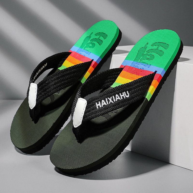 Herre Tøfler Pinch Webbing Flip Flops Hjemme Indendørs Letvægts Udendørs Strand Sandaler Mand Stor Størrelse