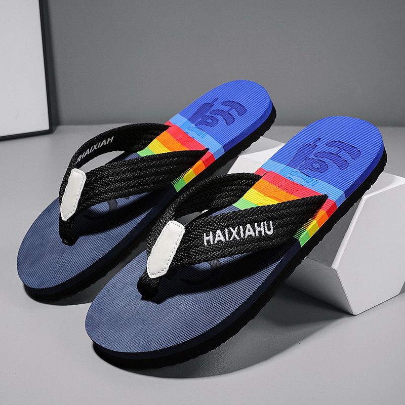 Herre Tøfler Pinch Webbing Flip Flops Hjemme Indendørs Letvægts Udendørs Strand Sandaler Mand Stor Størrelse