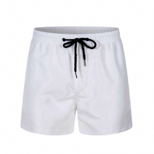 Herreshorts Sommer Bomuld Linned Fem Points Løs Casual Trend