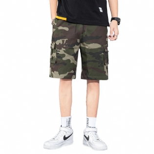 Herreshorts Trendy Løs Camouflage Fempunkts Fritidsarbejdstøj