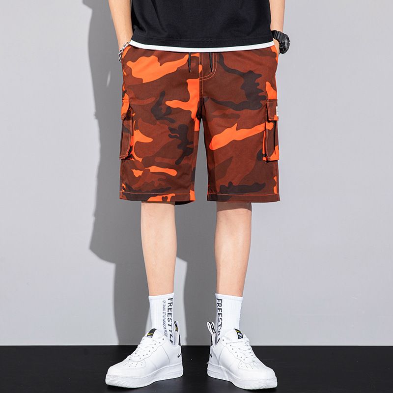 Herreshorts Trendy Løs Camouflage Fempunkts Fritidsarbejdstøj