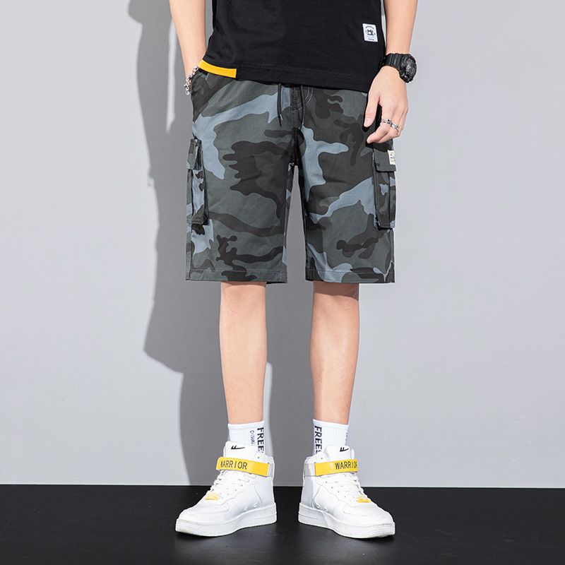 Herreshorts Trendy Løs Camouflage Fempunkts Fritidsarbejdstøj