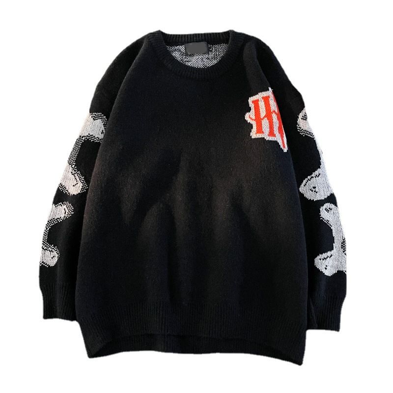 Herretrøje Trendy Rundhalstrøje Sweater Løs Strikjakke