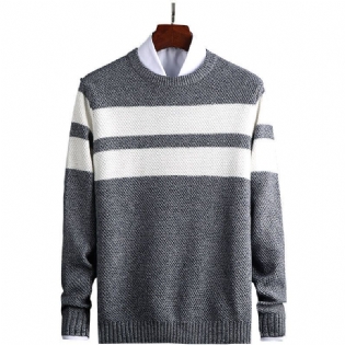 Herretrøjetrøje Ren Bomuld Business Casual Sweater Tykt Afsnit Slim Fit Varm