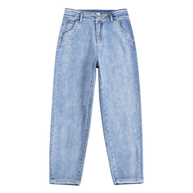 Højtaljede Jeans Dame Cropped Bukser Gulerod Casual Trend