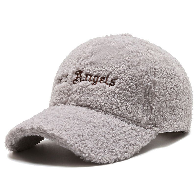 Hue Kvinders Efterår Og Vinter Lammeuld Varm Baseball Cap Trendy Teddy Fløjl Kasket Lille