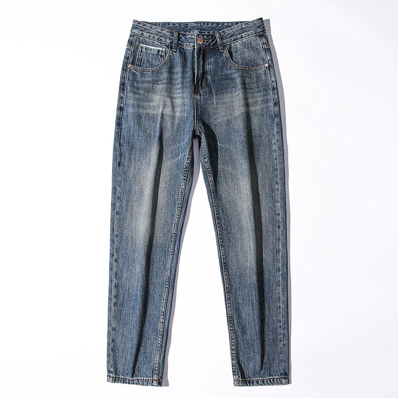 Jeans Mænd Løse Lige Retro Bukser Casual