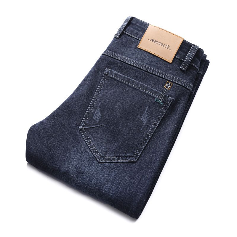 Jeans Til Mænd Lige Pasform Elastik Trendy Casual