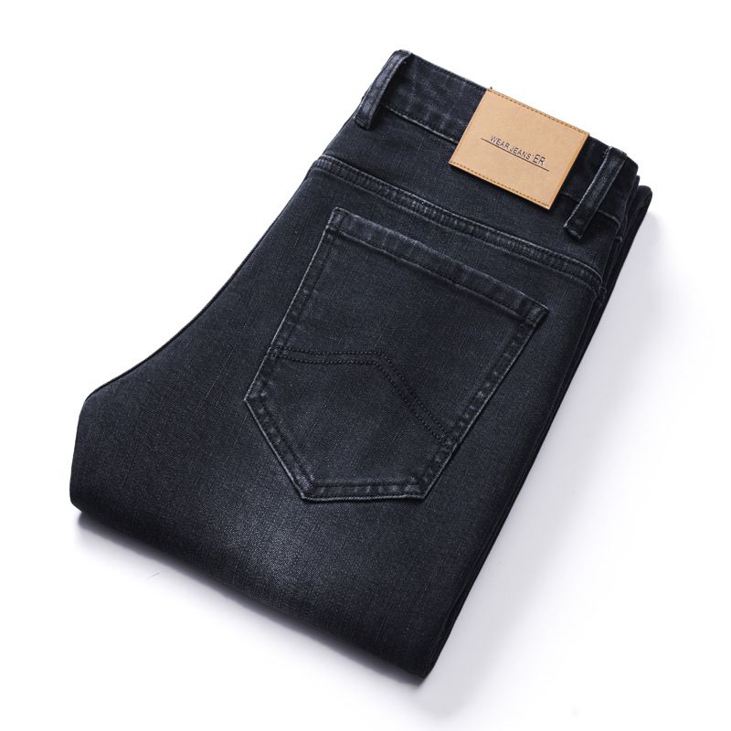 Jeans Til Mænd Lige Pasform Elastik Trendy Casual