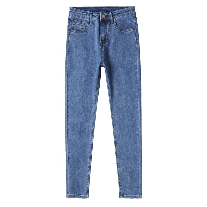 Kvinder Jeans Højtalje Stretch Skinny Blue