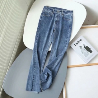 Kvinders Afslappede Bukser Blød Høj Bootcut-denim