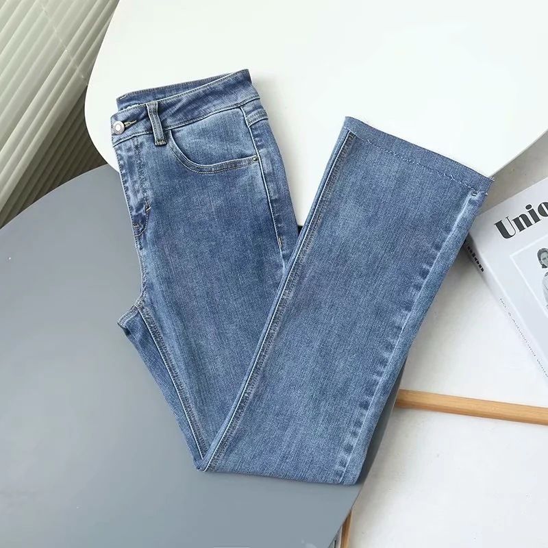 Kvinders Afslappede Bukser Blød Høj Bootcut-denim