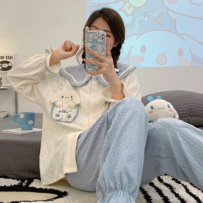 Kvinders Pyjamas Pure Cotton Long Fashion Homewear Sets