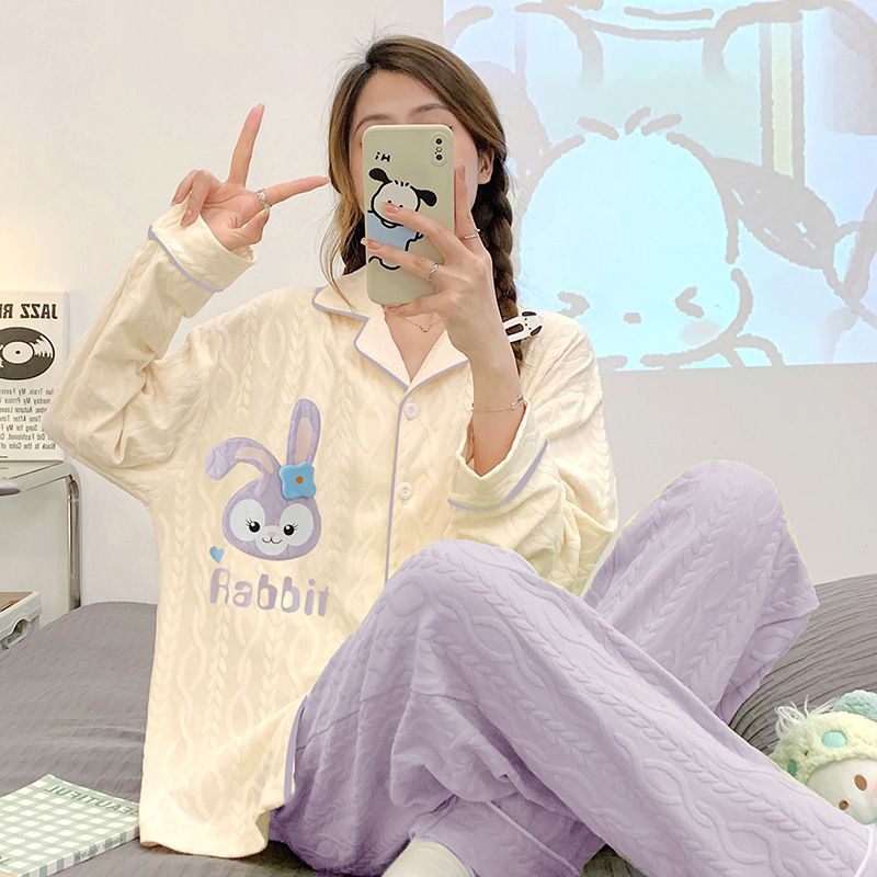 Kvinders Pyjamas Pure Cotton Long Fashion Homewear Sets