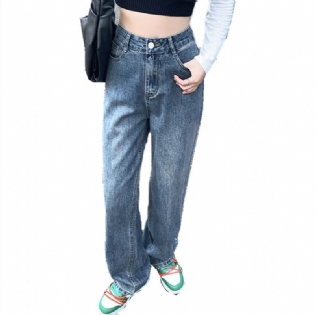 Løse Jeans Dame Højtalje Vintage Trend Nine