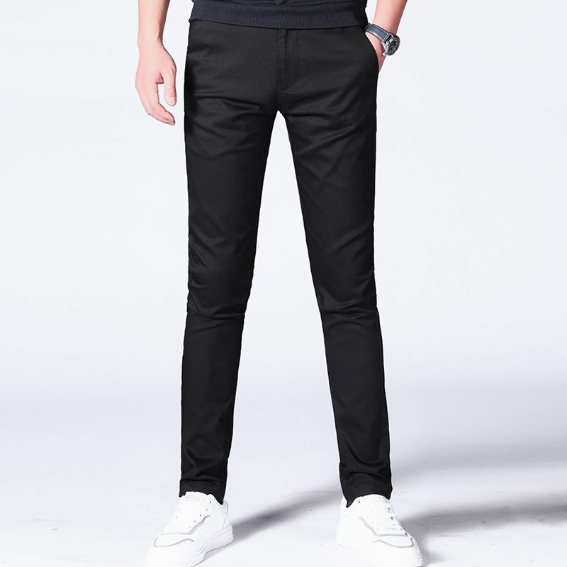 Løse Lige Stretch Casual Mænds Slim Black Small Feet Bukser