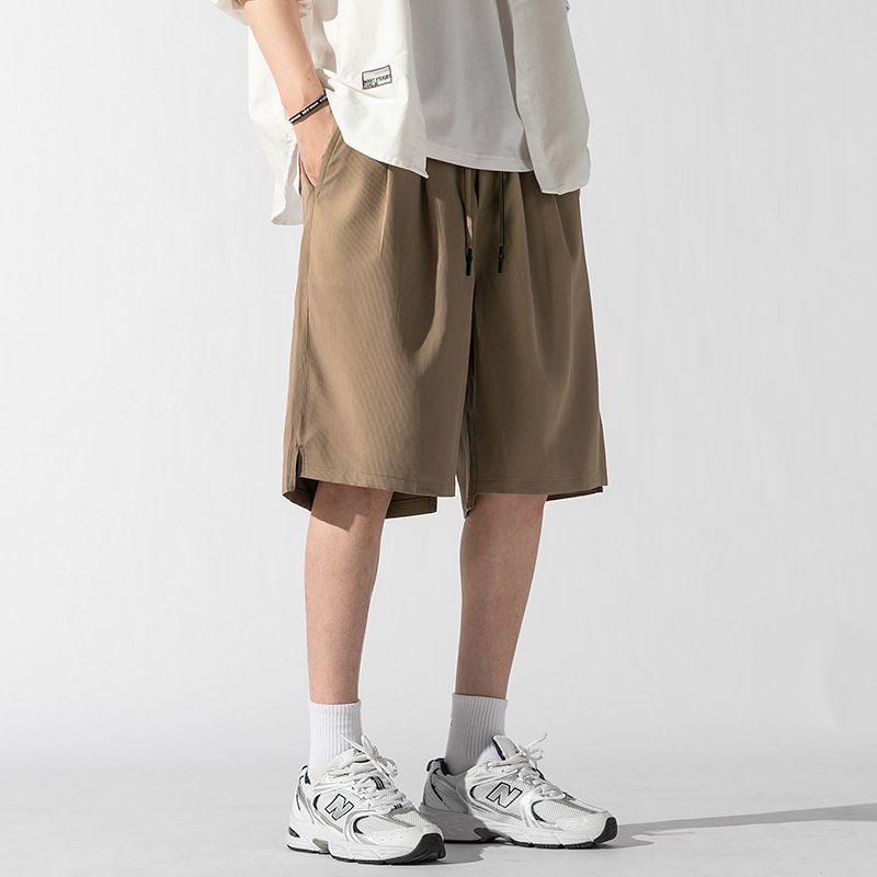 Løse Shorts Mænd Sommer Tynd Sports Khaki Six Points Casual