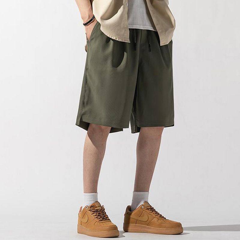 Løse Shorts Mænd Sommer Tynd Sports Khaki Six Points Casual