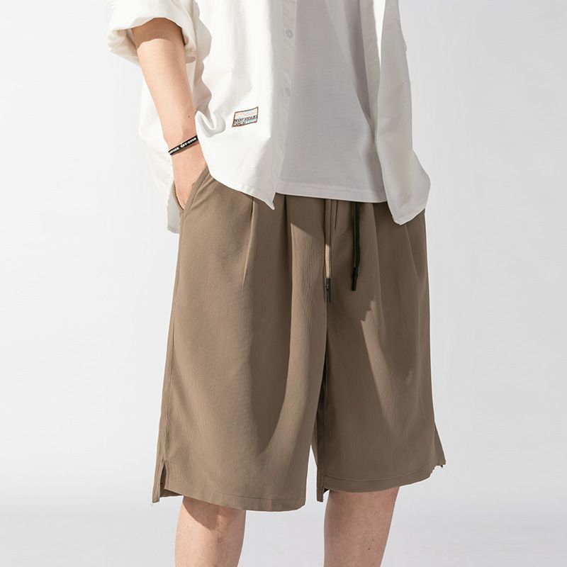 Løse Shorts Mænd Sommer Tynd Sports Khaki Six Points Casual