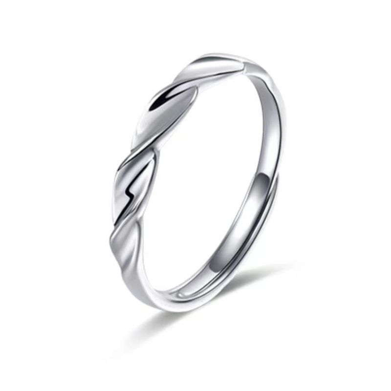 Love Node Ring Kvindeligt Design Højkvalitets Mobius Zirkon Par Par Fødselsdagsgave