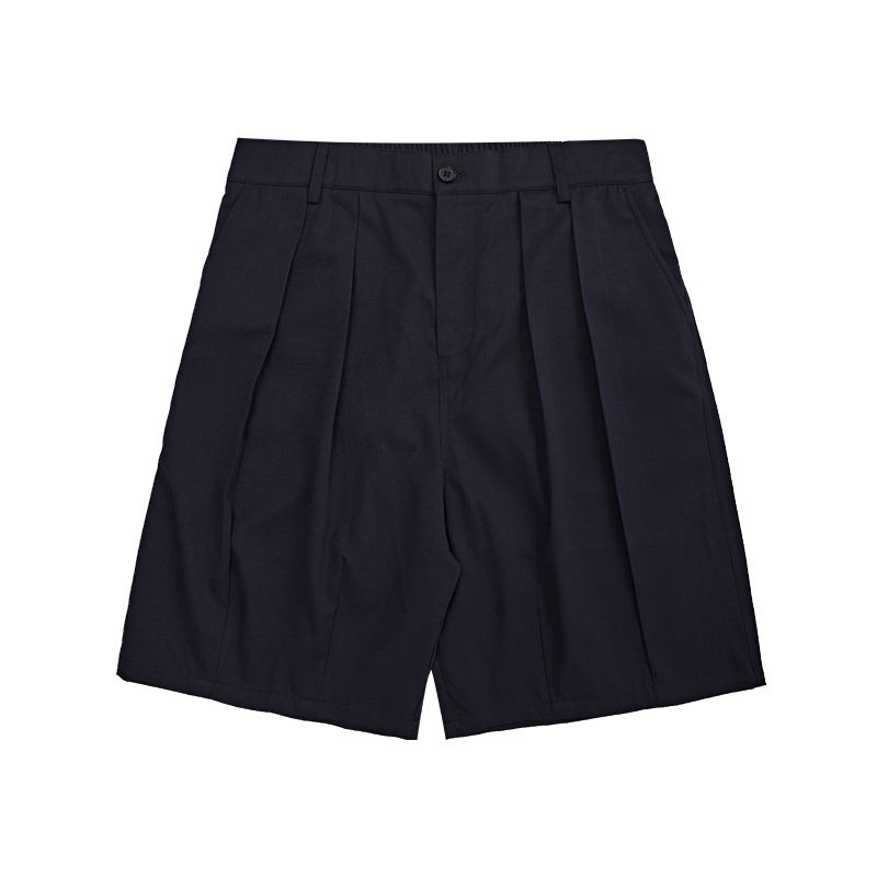 Mænd Khaki Green Summer Twill Cloth Lantern Cargo Solid Color Shorts