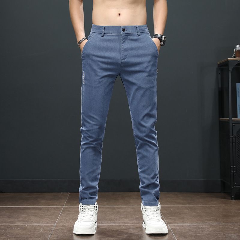 Mænd Smuk Casual Slim Bukser Skinny Mid Waist