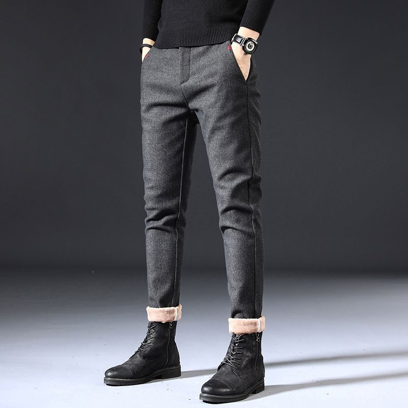 Mænd Smuk Casual Slim Bukser Skinny Mid Waist