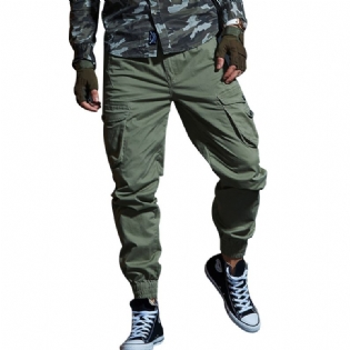 Mænds Casual Bukser Slim Fit Camouflage Benbukser Multi Pocket Overalls Sport