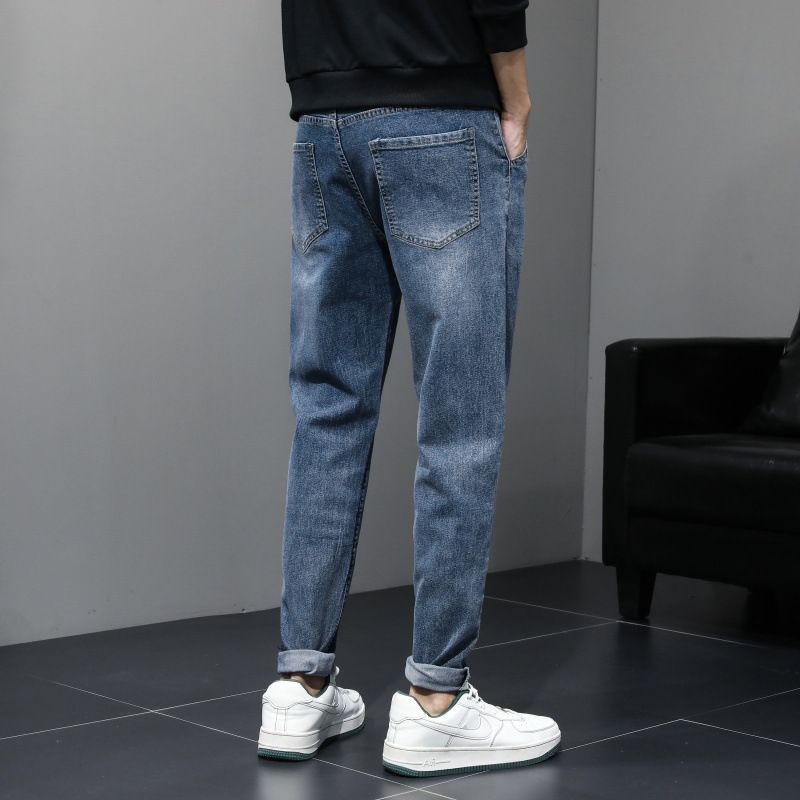 Mænds Cropped Jeans Slim Fit Lige