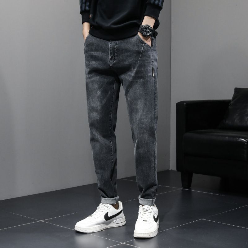 Mænds Cropped Jeans Slim Fit Lige