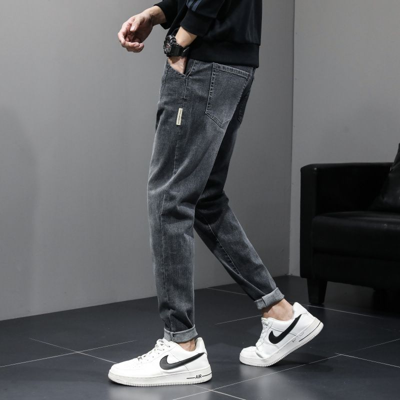 Mænds Cropped Jeans Slim Fit Lige