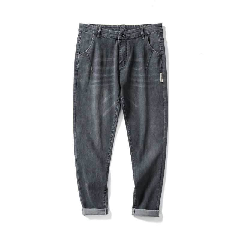 Mænds Cropped Jeans Slim Fit Lige