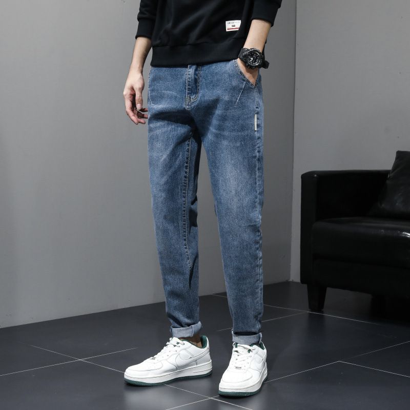 Mænds Cropped Jeans Slim Fit Lige