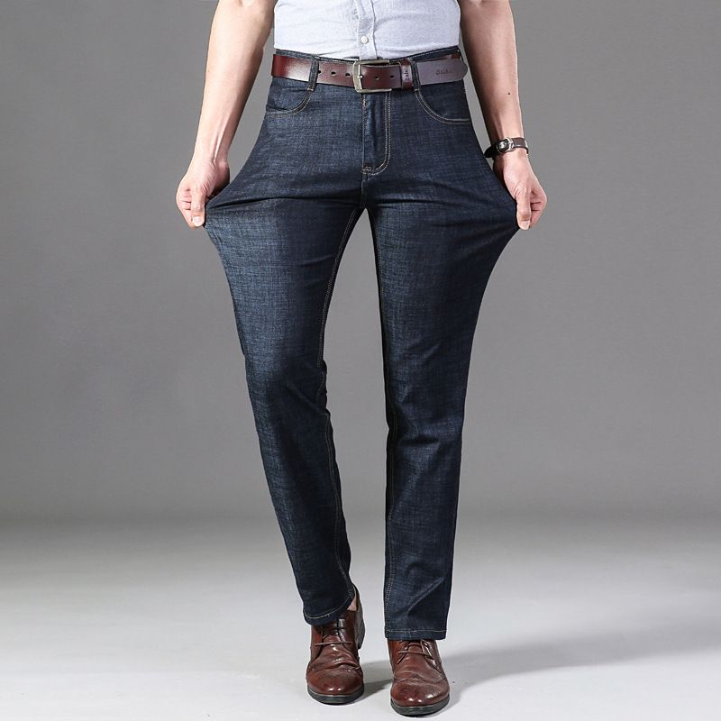 Mænds Jeans Løs Straight Stretch Casual