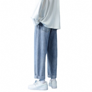 Mænds Jeans Løse Lige Drapere Trendy Casual