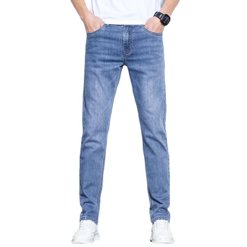 Mænds Jeans Løse Straight Stretch Slim Fit Bukser Casual Trend