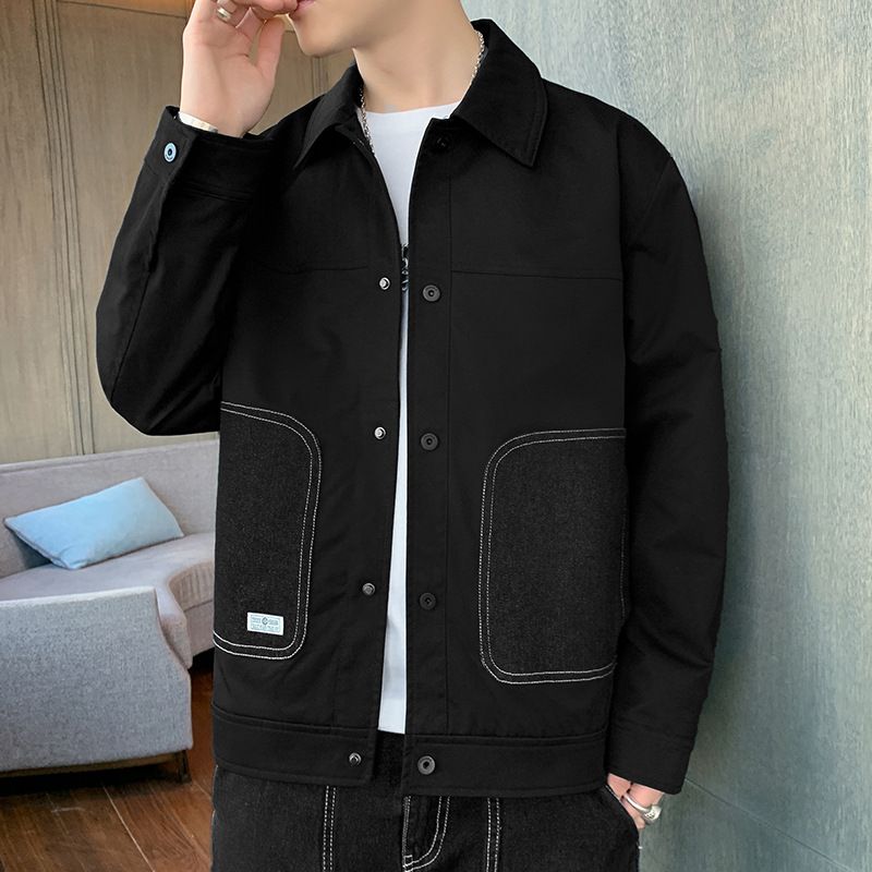 Mænds Reversjakke Slim Fit Casual Tynd Sektion Coat Trend