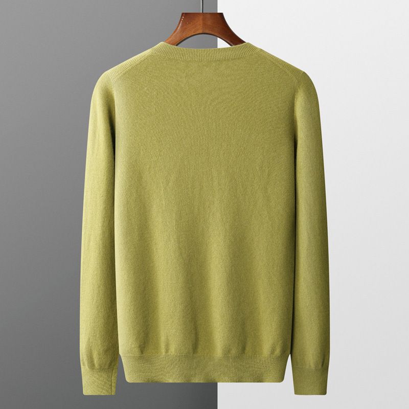 Mænds Sweater Fortykket V-hals Business Casual Strikning