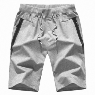 Mænds Tether Cropped Shorts Sommer Tynde Lynlåslommer Kontrasterende Farver