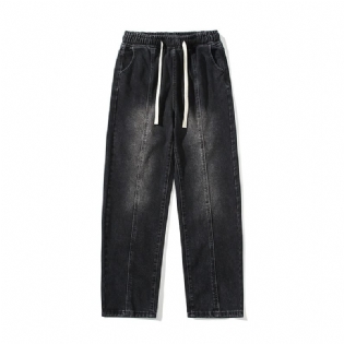 Mænds Vintage Jeans Gradient Loose Straight Pants