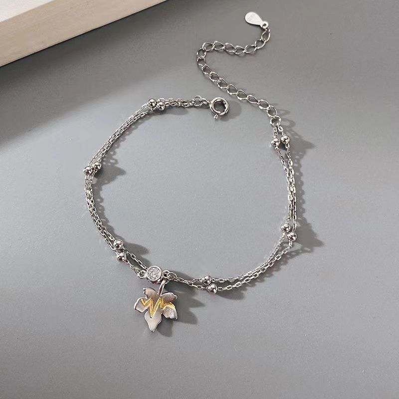 Maple Leaf Par Armbånd Ny En Par Valentinsdag Gave